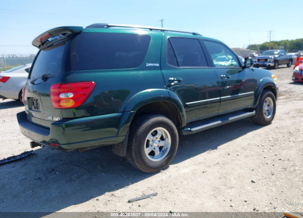 2002 TOYOTA SEQUOIA LIMITED V8 VIN: 5TDBT48A32S087297