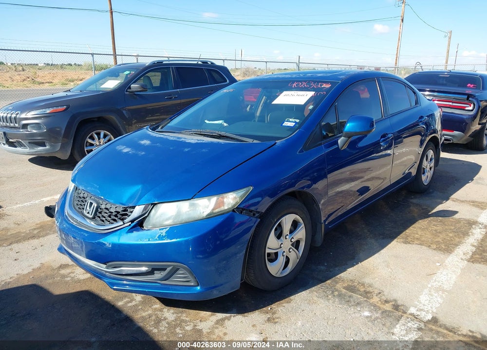 2013 HONDA CIVIC LX VIN: 19XFB2F52DE016278