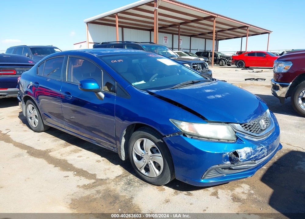 2013 HONDA CIVIC LX VIN: 19XFB2F52DE016278