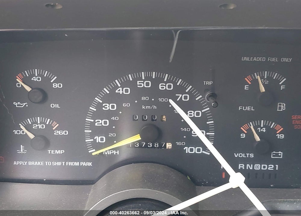 1995 CHEVROLET ASTRO VIN: 1GNDM19W7SB106124