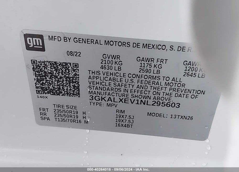 2022 GMC TERRAIN AWD DENALI VIN: 3GKALXEV1NL295603