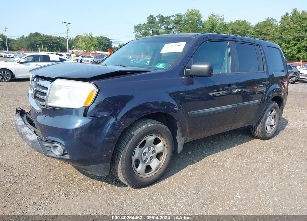 2012 HONDA PILOT LX VIN: 5FNYF4H24CB080004