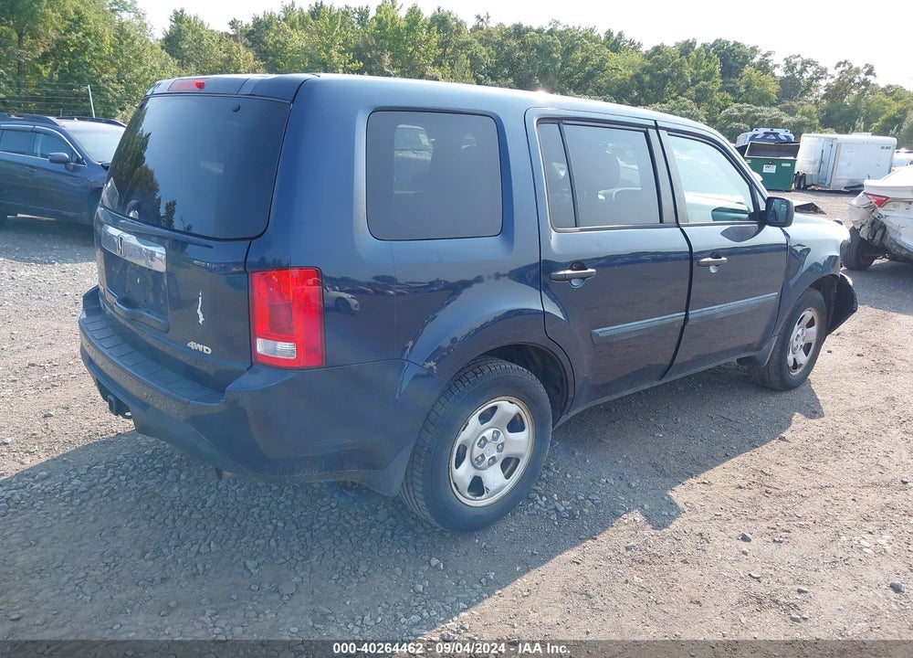 2012 HONDA PILOT LX VIN: 5FNYF4H24CB080004