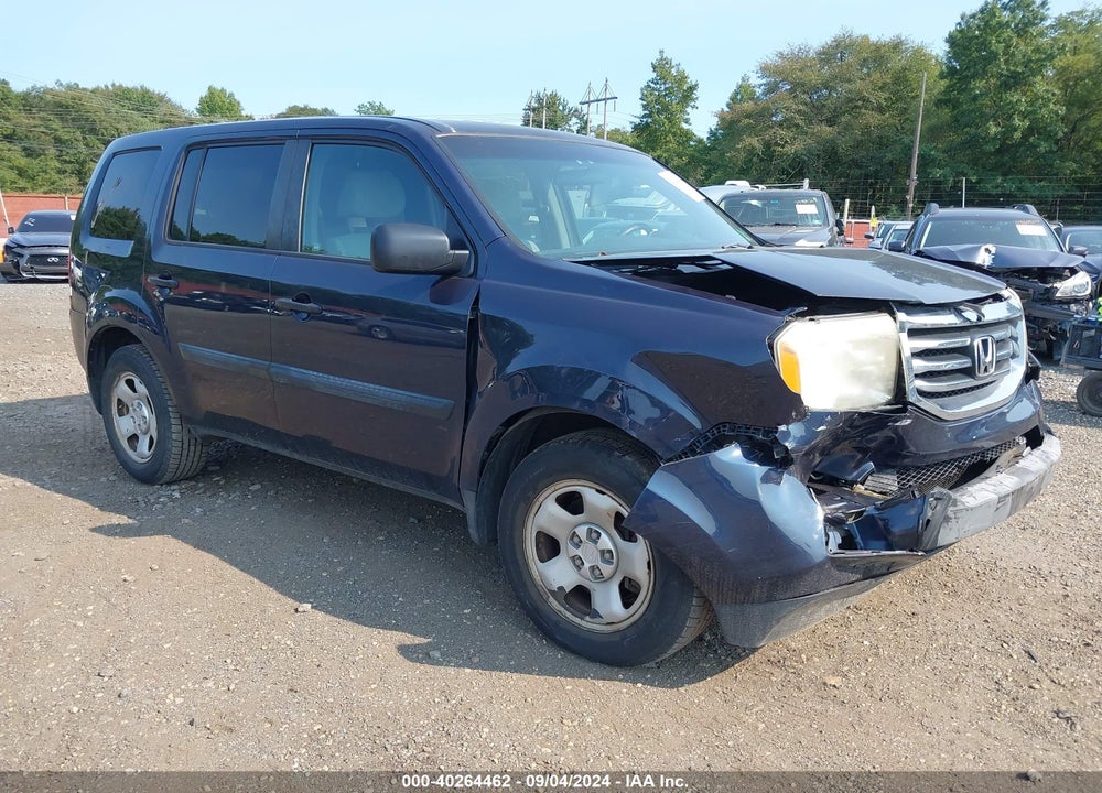 2012 HONDA PILOT LX VIN: 5FNYF4H24CB080004
