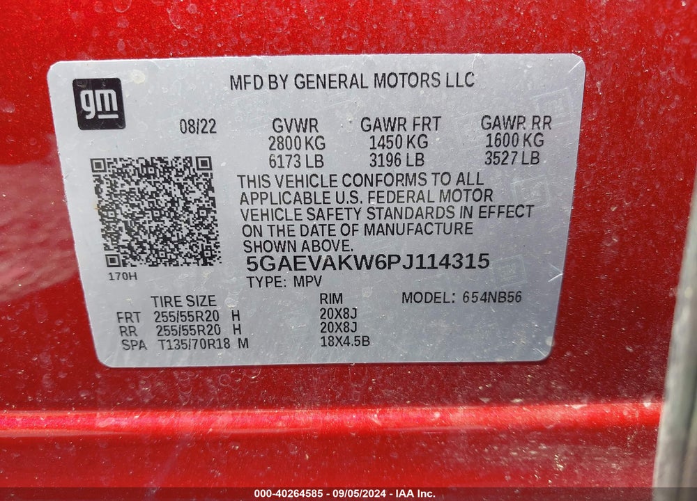2023 BUICK ENCLAVE ESSENCE AWD VIN: 5GAEVAKW6PJ114315