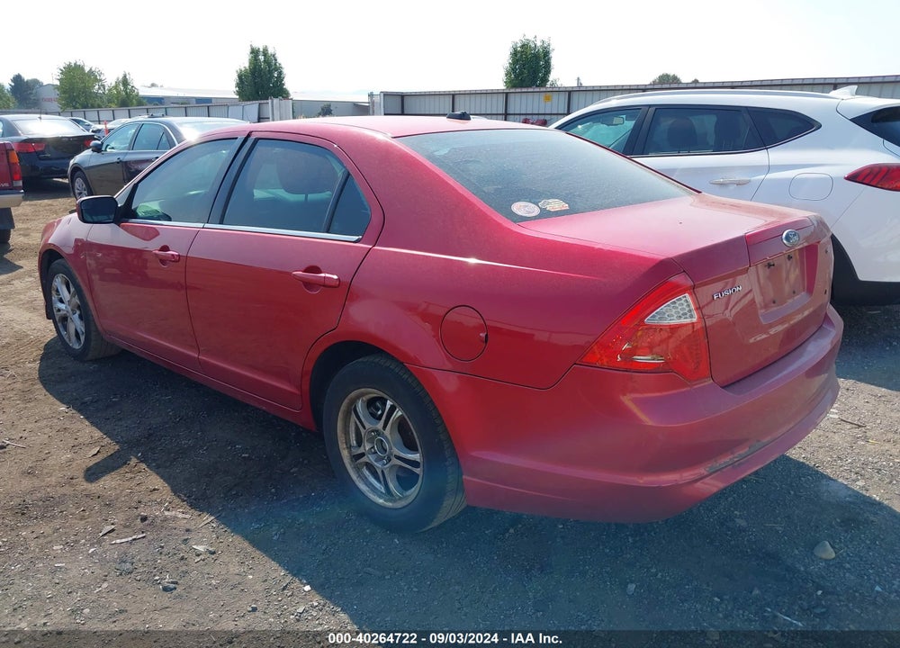 2012 FORD FUSION SE VIN: 3FAHP0HA7CR402796