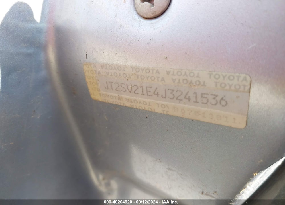 1988 TOYOTA CAMRY DLX VIN: JT2SV21E4J3241536