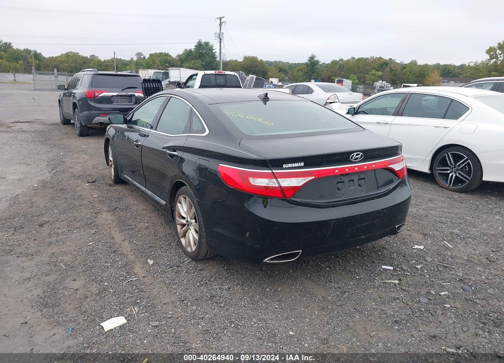 2012 HYUNDAI AZERA VIN: KMHFH4JG5CA166725