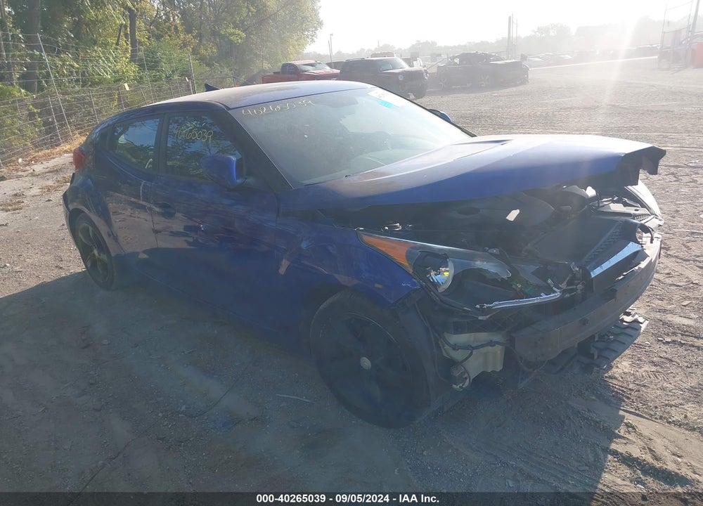 2012 HYUNDAI VELOSTER BASE W/BLACK VIN: KMHTC6AD5CU077321