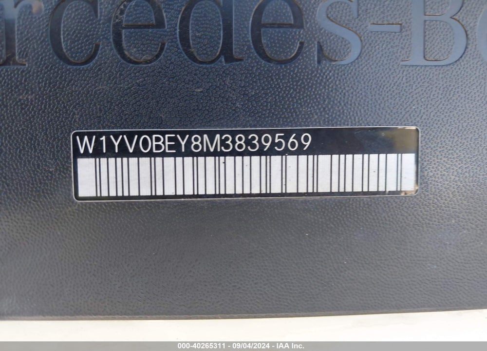 2021 MERCEDES-BENZ METRIS VIN: W1YV0BEY8M3839569