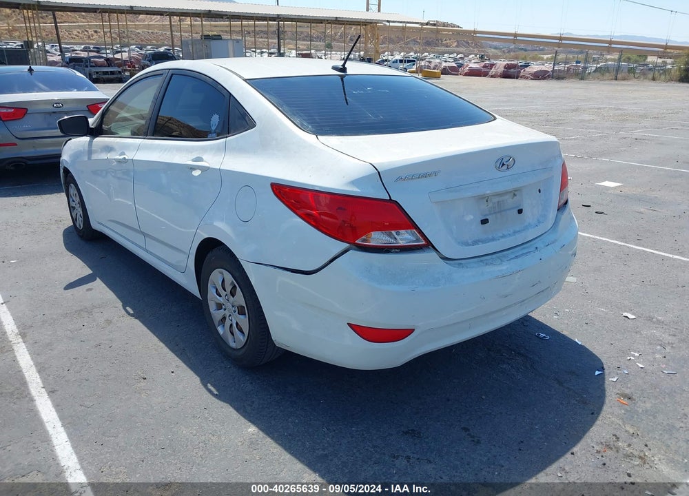 2016 HYUNDAI ACCENT VIN: KMHCT4AE4GU018506