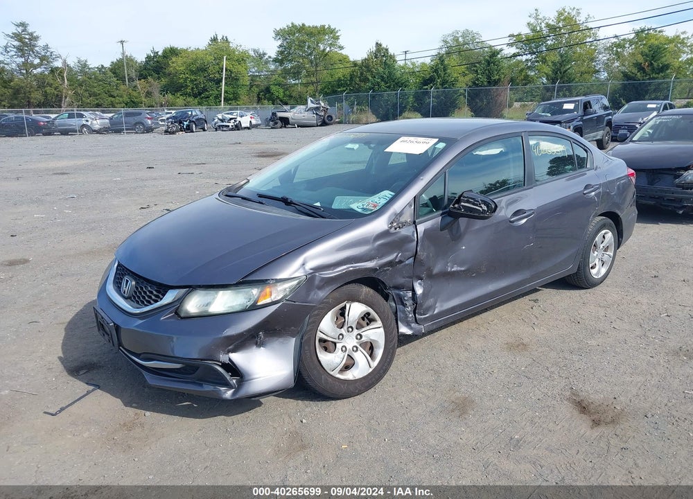 2014 HONDA CIVIC LX VIN: 19XFB2F59EE217015