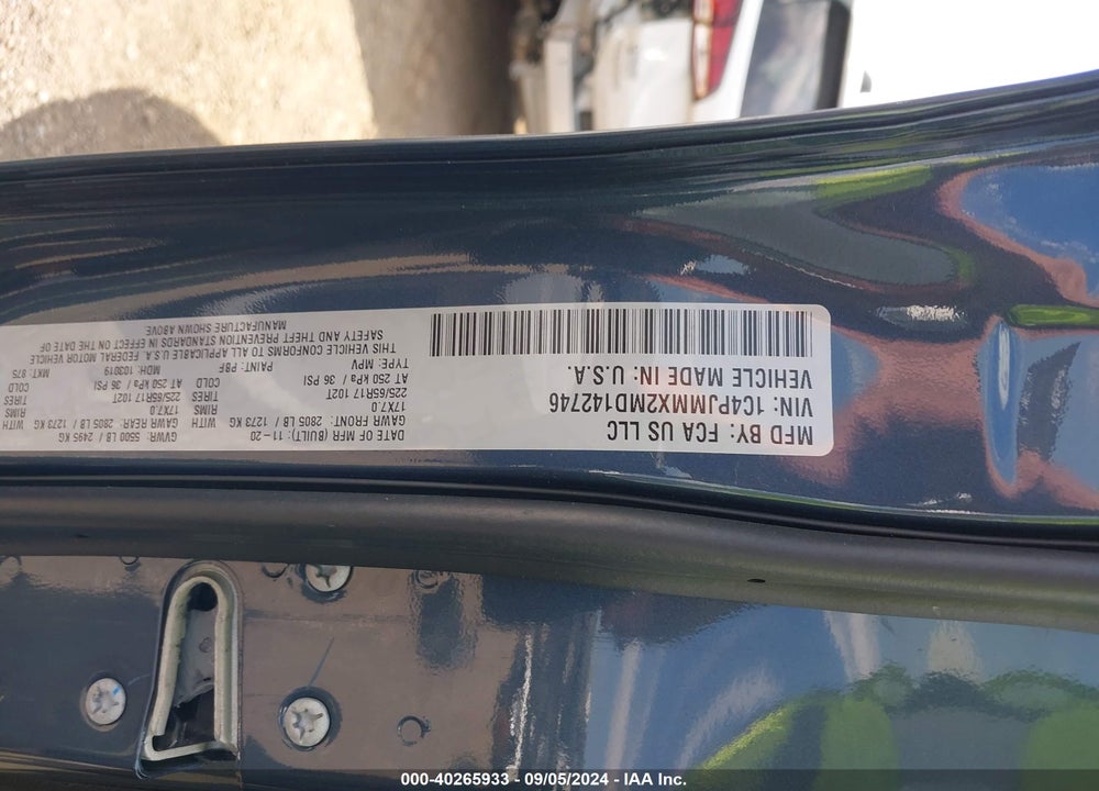 2021 JEEP CHEROKEE LATITUDE LUX 4X4 VIN: 1C4PJMMX2MD142746