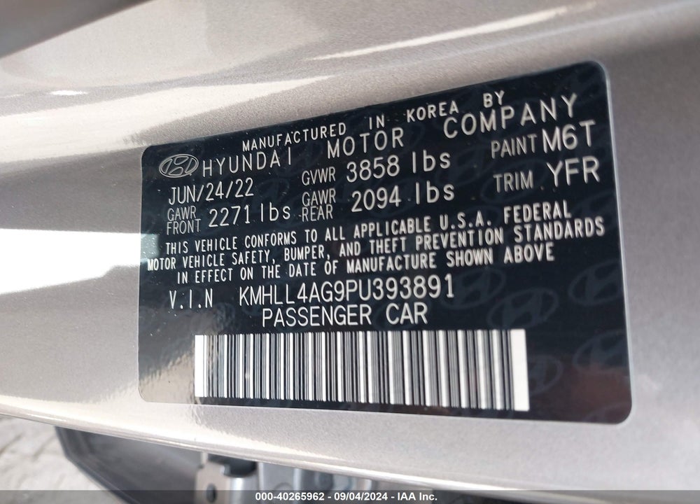 2023 HYUNDAI ELANTRA SE VIN: KMHLL4AG9PU393891