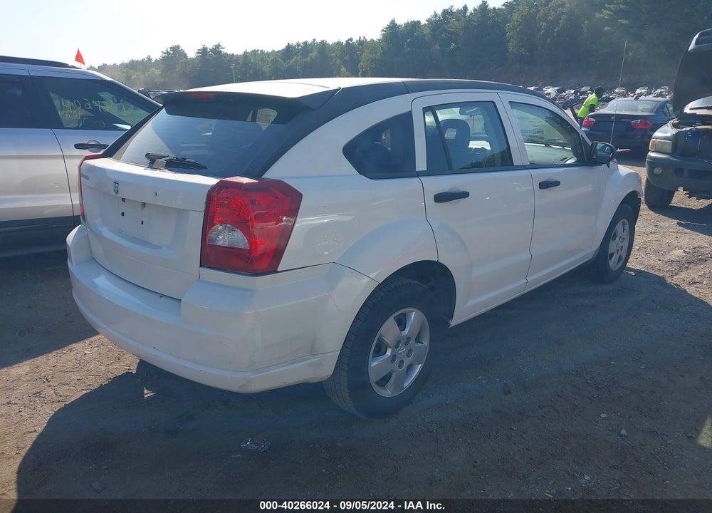 2008 DODGE CALIBER SE VIN: 1B3HB28B98D779631