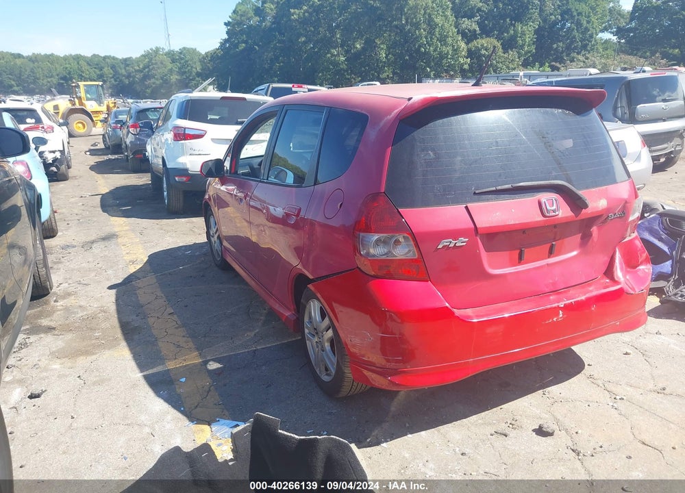 2008 HONDA FIT SPORT VIN: JHMGD38658S062263