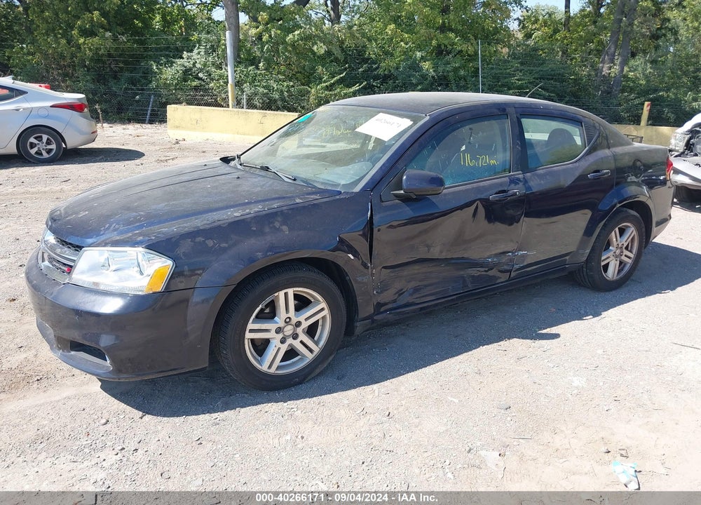 2013 DODGE AVENGER SXT VIN: 1C3CDZCGXDN687581