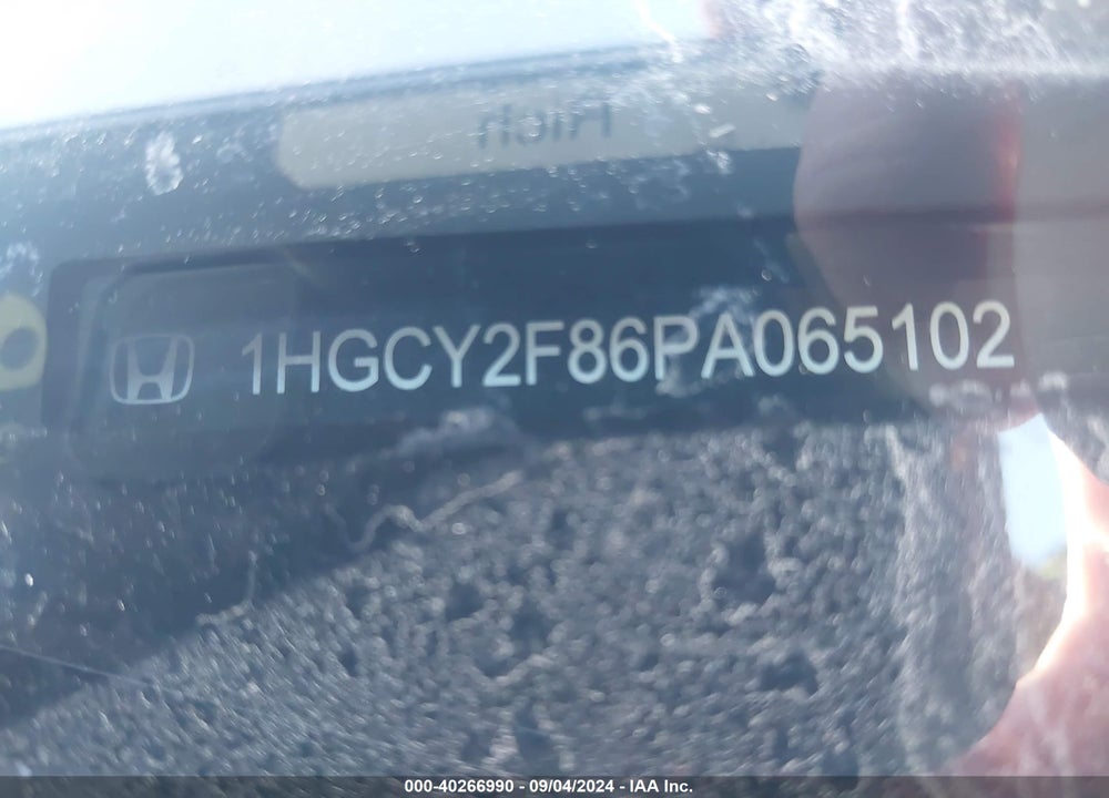 2023 HONDA ACCORD HYBRID TOURING VIN: 1HGCY2F86PA065102