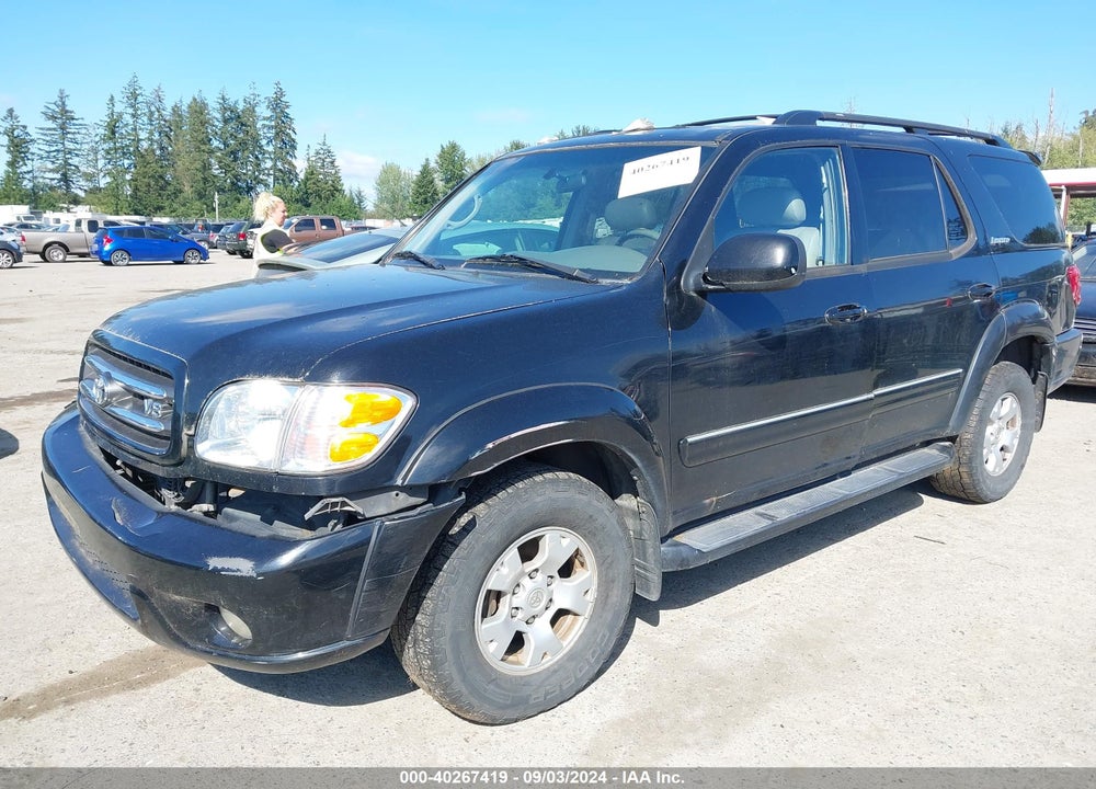 2002 TOYOTA SEQUOIA LIMITED V8 VIN: 5TDBT48A92S133621