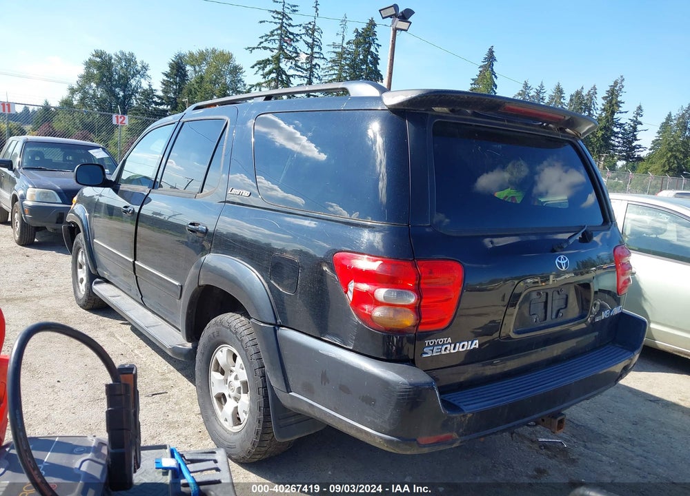 2002 TOYOTA SEQUOIA LIMITED V8 VIN: 5TDBT48A92S133621