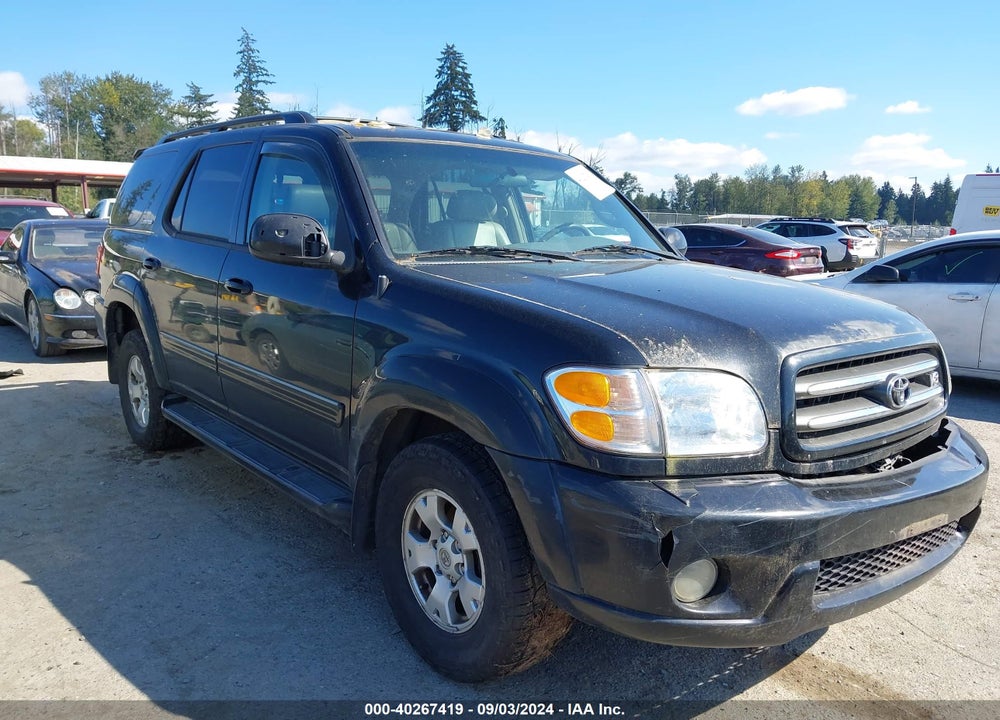 2002 TOYOTA SEQUOIA LIMITED V8 VIN: 5TDBT48A92S133621