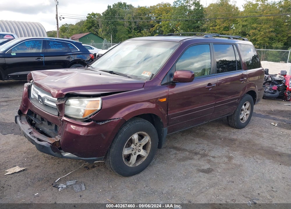 2007 HONDA PILOT EX-L VIN: 2HKYF18687H521576