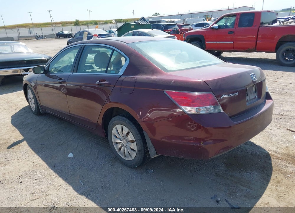 2008 HONDA ACCORD 2.4 LX VIN: 1HGCP26398A109537