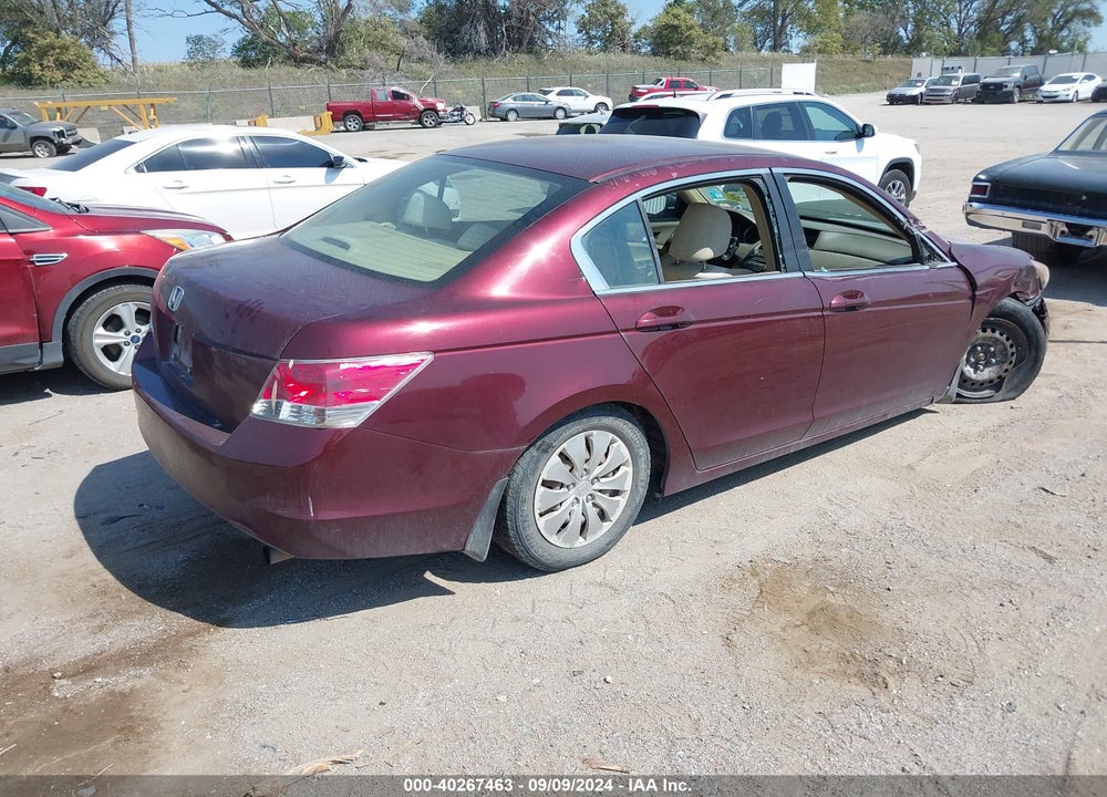 2008 HONDA ACCORD 2.4 LX VIN: 1HGCP26398A109537