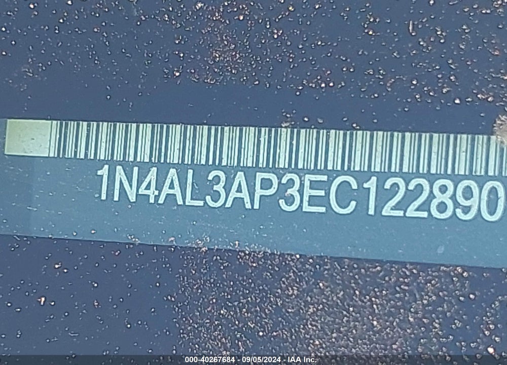 2014 NISSAN ALTIMA 2.5 S VIN: 1N4AL3AP3EC122890