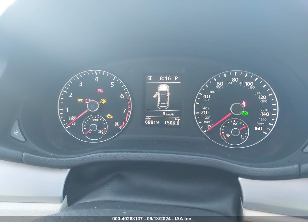 2012 VOLKSWAGEN PASSAT 3.6L V6 SE VIN: 1VWBM7A37CC096305