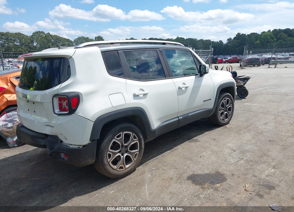 2015 JEEP RENEGADE LIMITED VIN: ZACCJBDT1FPB83499