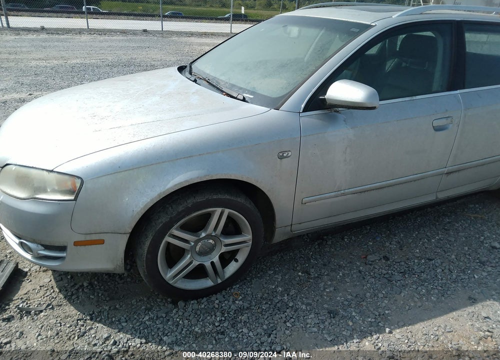 2007 AUDI A4 2.0T AVANT VIN: WAUKF78E27A221309