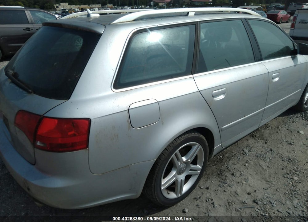 2007 AUDI A4 2.0T AVANT VIN: WAUKF78E27A221309