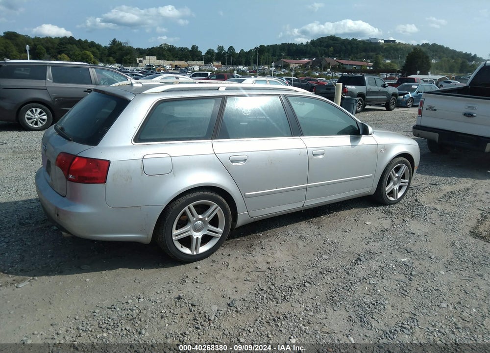 2007 AUDI A4 2.0T AVANT VIN: WAUKF78E27A221309