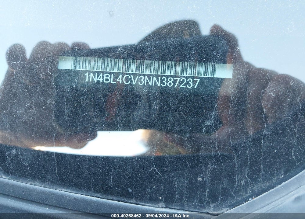 2022 NISSAN ALTIMA SR FWD VIN: 1N4BL4CV3NN387237