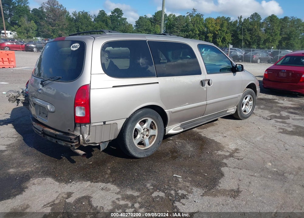 2001 NISSAN QUEST GXE VIN: 4N2ZN15T21D801814