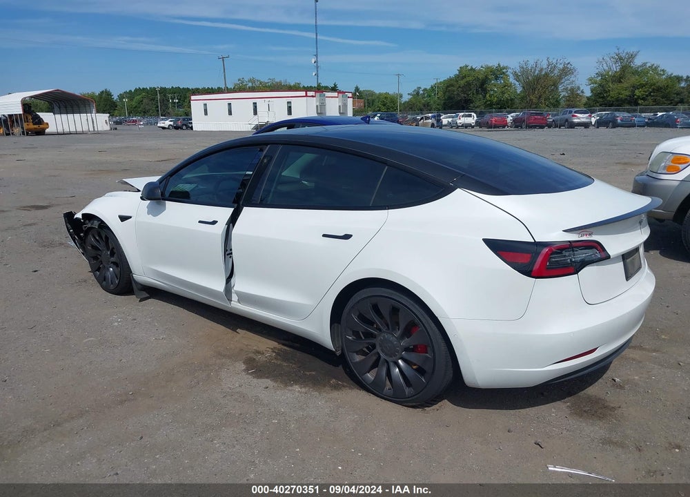 2022 TESLA MODEL 3 PERFORMANCE DUAL MOTOR ALL-WHEEL DRIVE VIN: 5YJ3E1EC3NF270243