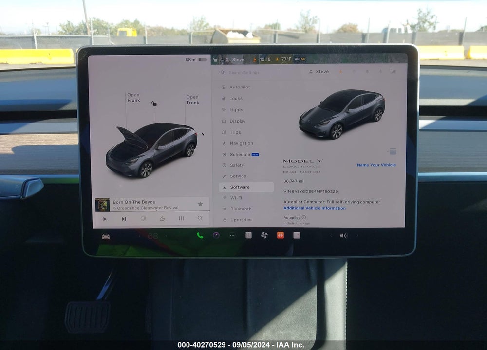 2021 TESLA MODEL Y LONG RANGE DUAL MOTOR ALL-WHEEL DRIVE VIN: 5YJYGDEE4MF159329