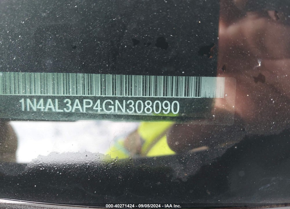 2016 NISSAN ALTIMA 2.5/2.5 S/2.5 SL/2.5 SR/2.5 SV VIN: 1N4AL3AP4GN308090