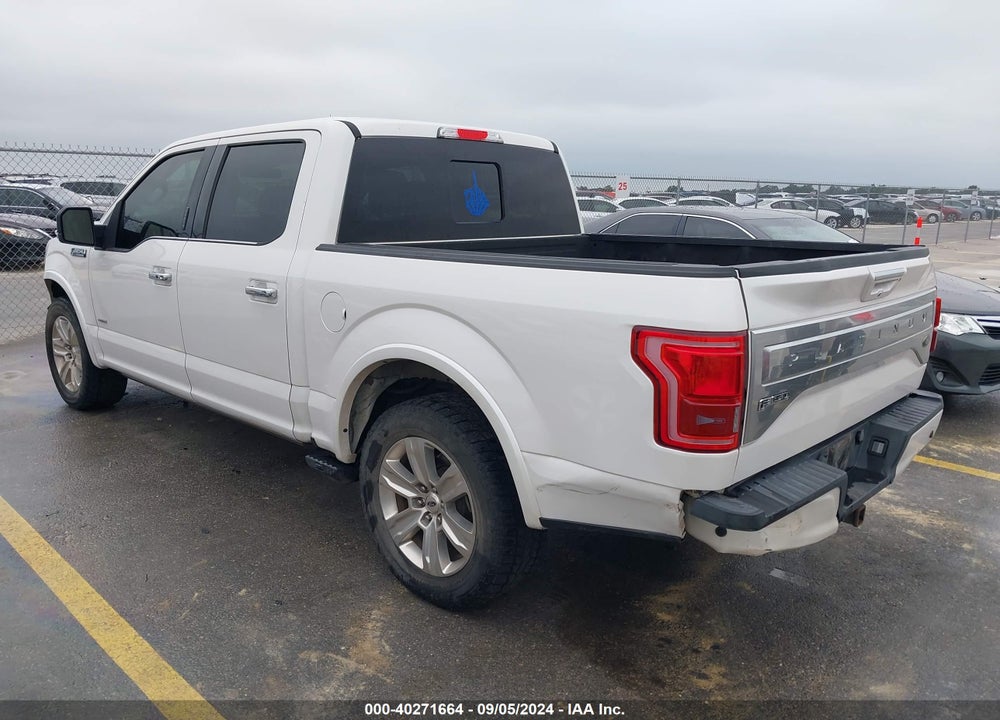 2015 FORD F-150 PLATINUM VIN: 1FTEW1CG3FFD07820