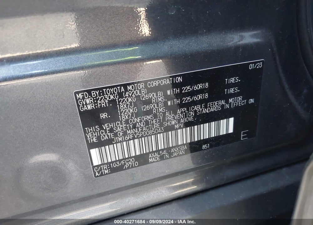 2023 TOYOTA RAV4 HYBRID SE VIN: JTM16RFV5PD085043