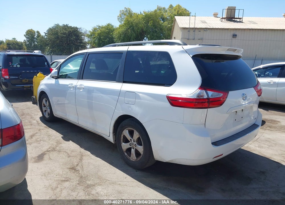 2016 TOYOTA SIENNA LE 8 PASSENGER VIN: 5TDKK3DC3GS724393