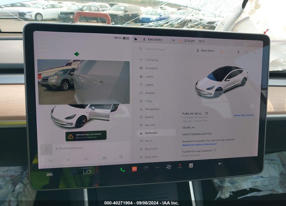 2020 TESLA MODEL 3 LONG RANGE DUAL MOTOR ALL-WHEEL DRIVE VIN: 5YJ3E1EB4LF647733