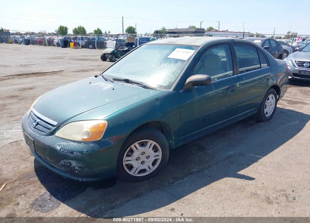 2001 HONDA CIVIC LX VIN: 1HGES16591L018992