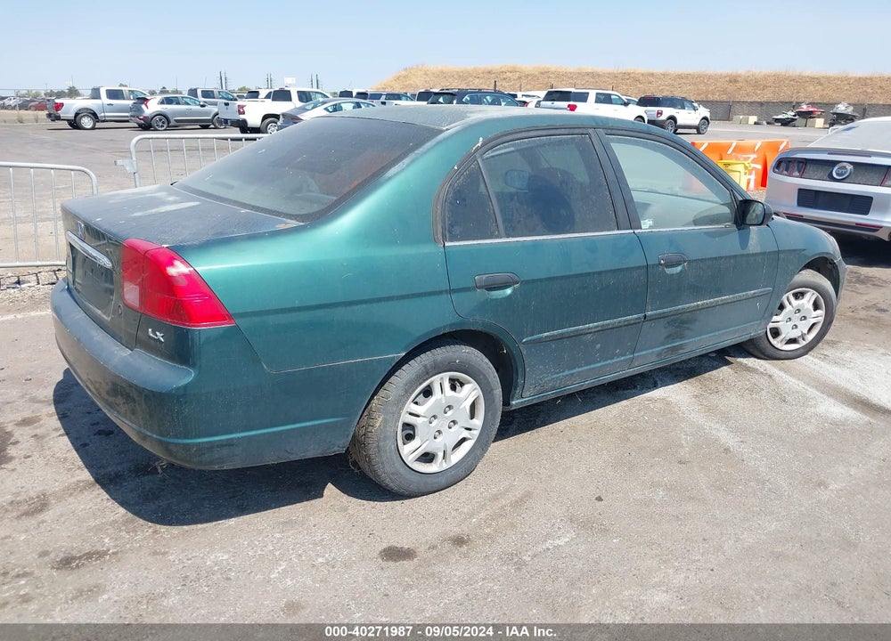 2001 HONDA CIVIC LX VIN: 1HGES16591L018992