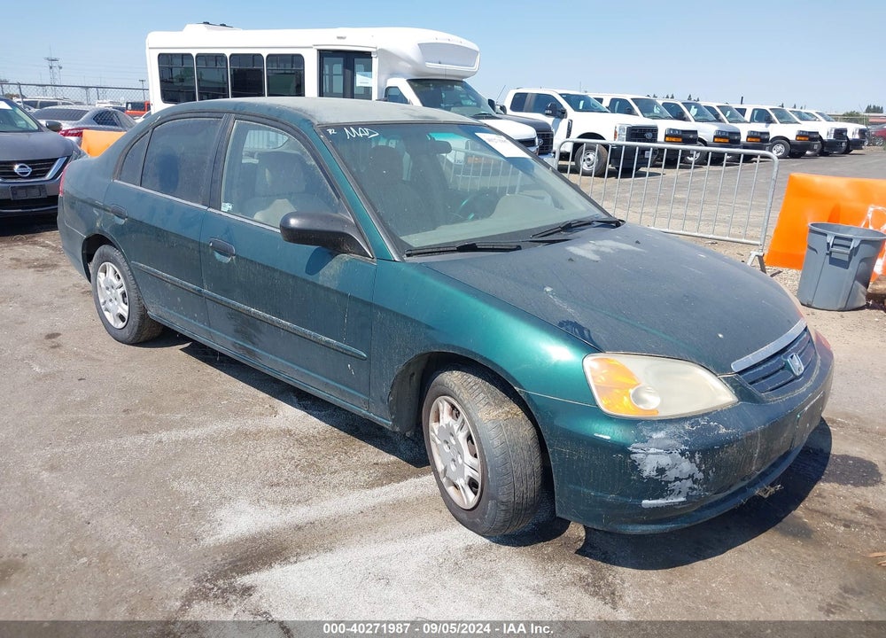 2001 HONDA CIVIC LX VIN: 1HGES16591L018992