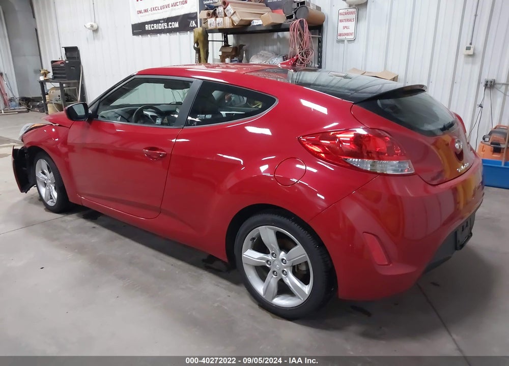 2012 HYUNDAI VELOSTER BASE W/GRAY VIN: KMHTC6ADXCU026302