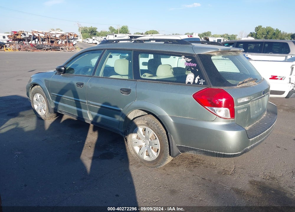 2009 SUBARU OUTBACK 2.5I VIN: 4S4BP60C396310473