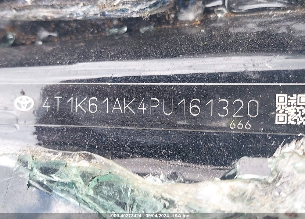 2023 TOYOTA CAMRY XSE VIN: 4T1K61AK4PU161320