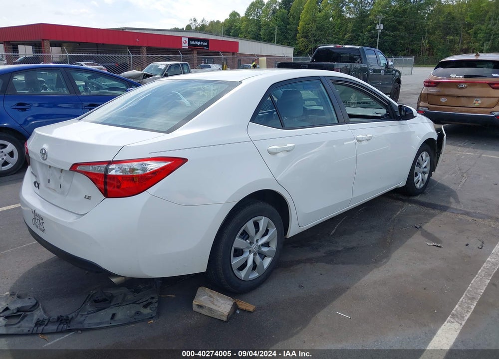 2015 TOYOTA COROLLA LE VIN: 2T1BURHE2FC422691